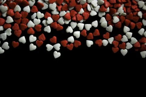 Valentine's day black background Stock Photos