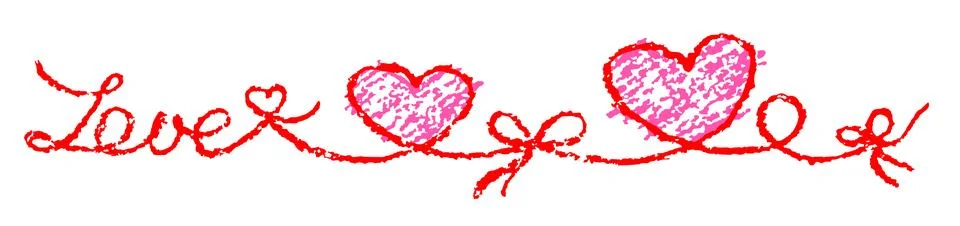 Valentine's day border or background with red pink heart Stock Illustration