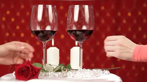 Valentines day by candlelight. HD Stock Footage 10574436