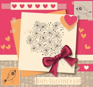 Valentine's day card Stock Illustration