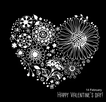 Valentine's day card Illustrazione stock