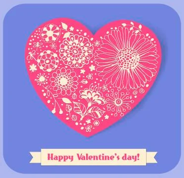 Valentine's day card Stock Illustration