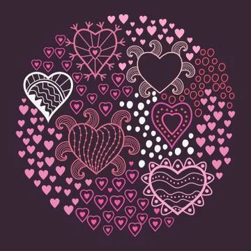 Valentine's day card Stock Illustration