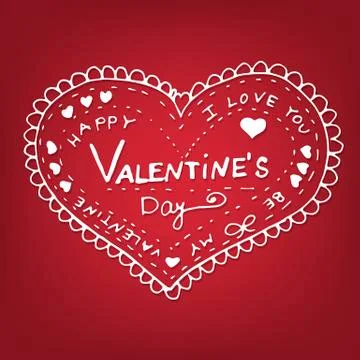Valentine's day card Illustrazione stock
