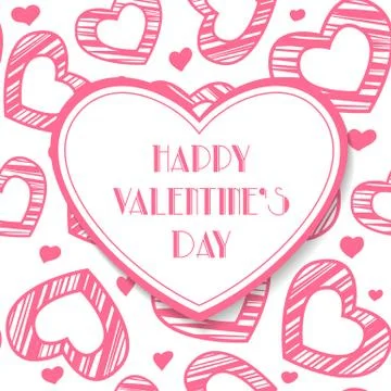 Valentine's day card Stock Illustration