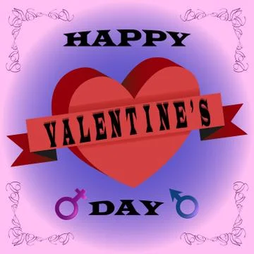 Valentines day card Stock Illustration