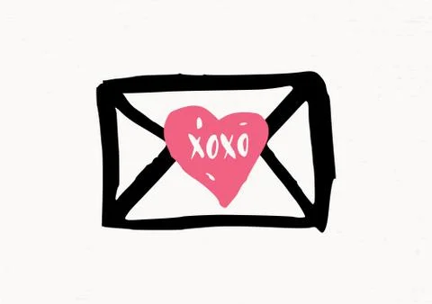 Valentine's Day Card Stock Illustration