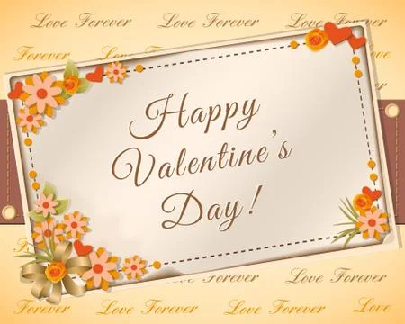 Valentine's day card Stock Illustration