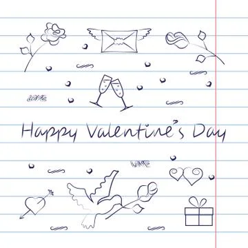 Valentines Day card Stock Illustration