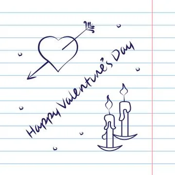 Valentine's Day card Stock Illustration
