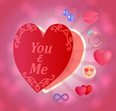 Valentines day card. Stock Illustration