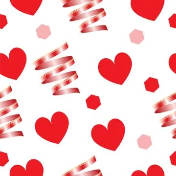 Valentines day card - seamless pattern vector Stock Illustration