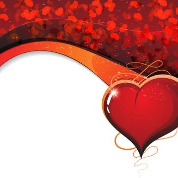 Valentine's Day card with sparkling heart Stock Illustration