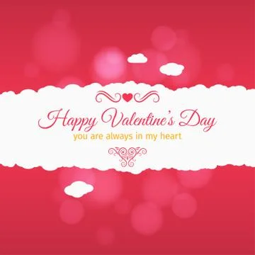Valentines day card vector background Stock Illustration
