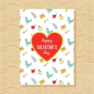 Valentine's day card vector Illustrazione stock