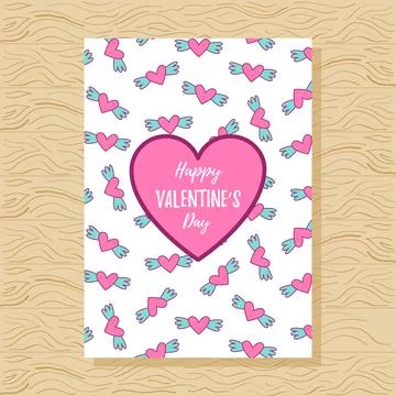 Valentine's day card vector Illustrazione stock