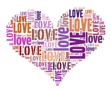 Valentines day card word cloud concept Stock Illustration
