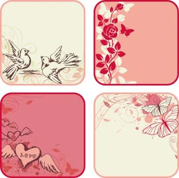 Valentine's day cards Stock Illustration