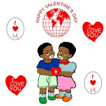 Valentine's Day celebrations card Stock Illustration