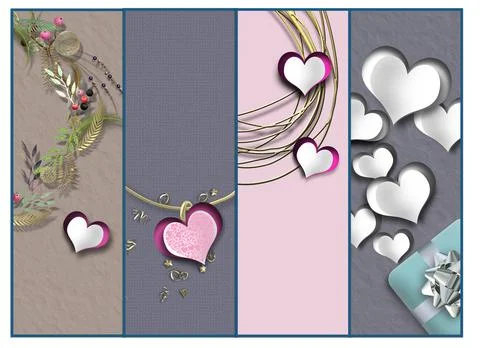 Valentines day collage Stock Illustration