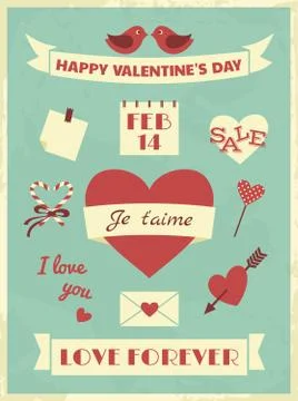 Valentine's day collection Stock-Illustration