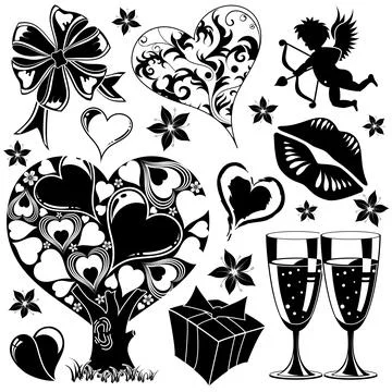 Valentines Day collection Stock Illustration