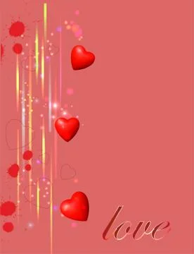 Valentine's day composition Stock Illustration