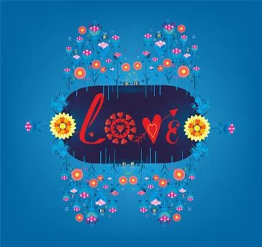 Valentine's Day composition Stock Illustration