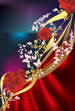 Valentine's Day composition, Stock Illustration