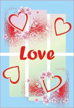 Valentine's Day composition, Stock Illustration