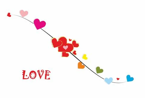 Valentine's Day composition, Stock Illustration