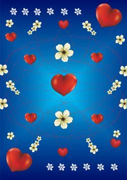 Valentine's Day composition, Stock Illustration