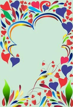 Valentine's day composition, Stock Illustration