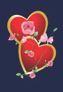 Valentines day composition, Stock Illustration