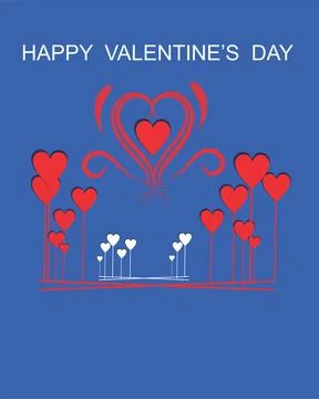 Valentine's Day composition, Illustrazione stock