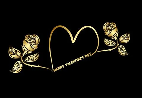 Valentine's Day composition, Stock Illustration