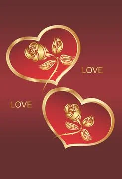 Valentine's Day composition, Stock Illustration