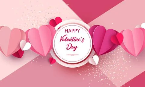 Valentines day concept background. Vector illustration Stock Illustration