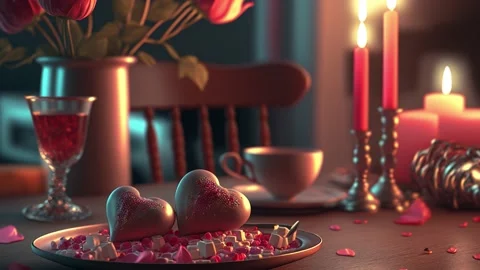 A valentine's day concept Stock Footage 235415842