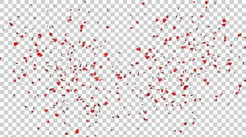 Valentines Day confetti heart shaped animation Stock Footage