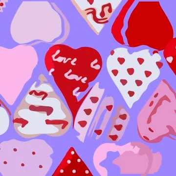 Valentine's day cookies background, vector i Illustrazione stock