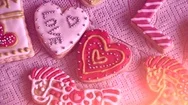 Valentine's Day Cookies. The Word &Quot;Love&Quot; From Cookies Stock Footage