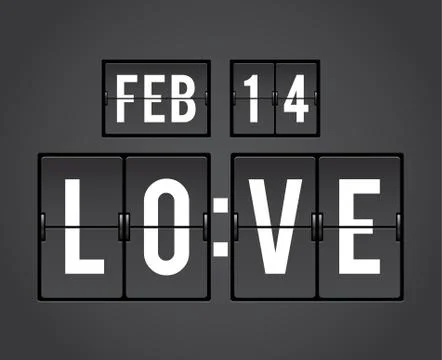 Valentine's day countdown timer Stock-Illustration