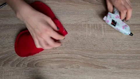 Valentine`s day. Creative diy craft hobby. Making handmade craft 動画素材 154896847