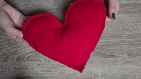 Valentine`s day. Creative diy craft hobby. Making handmade craft Stock Footage 154896854