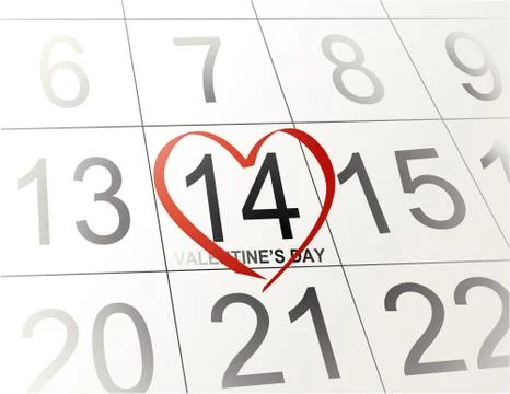 Valentine's Day date Stock Illustration