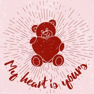 Valentines Day design elements Stock Illustration