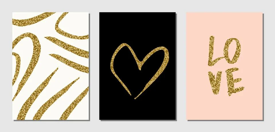 Valentine's Day Designs Set Stock Illustration