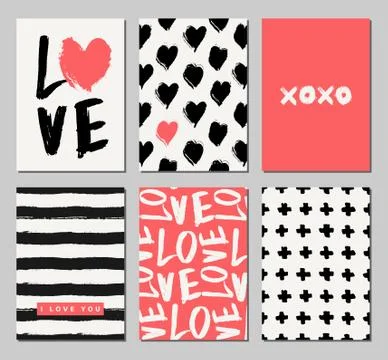 Valentine's Day Designs Set Stock Illustration