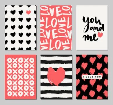 Valentine's Day Designs Set Stock Illustration